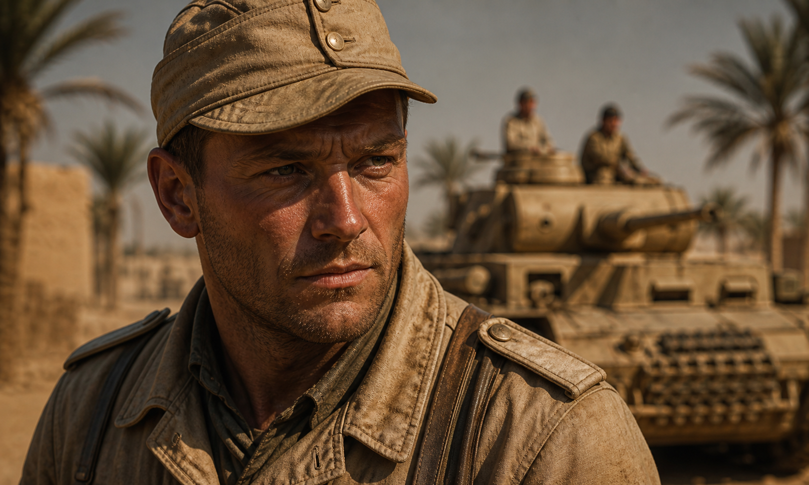 Fictional Afrika Korps panzergrenadier in North Africa