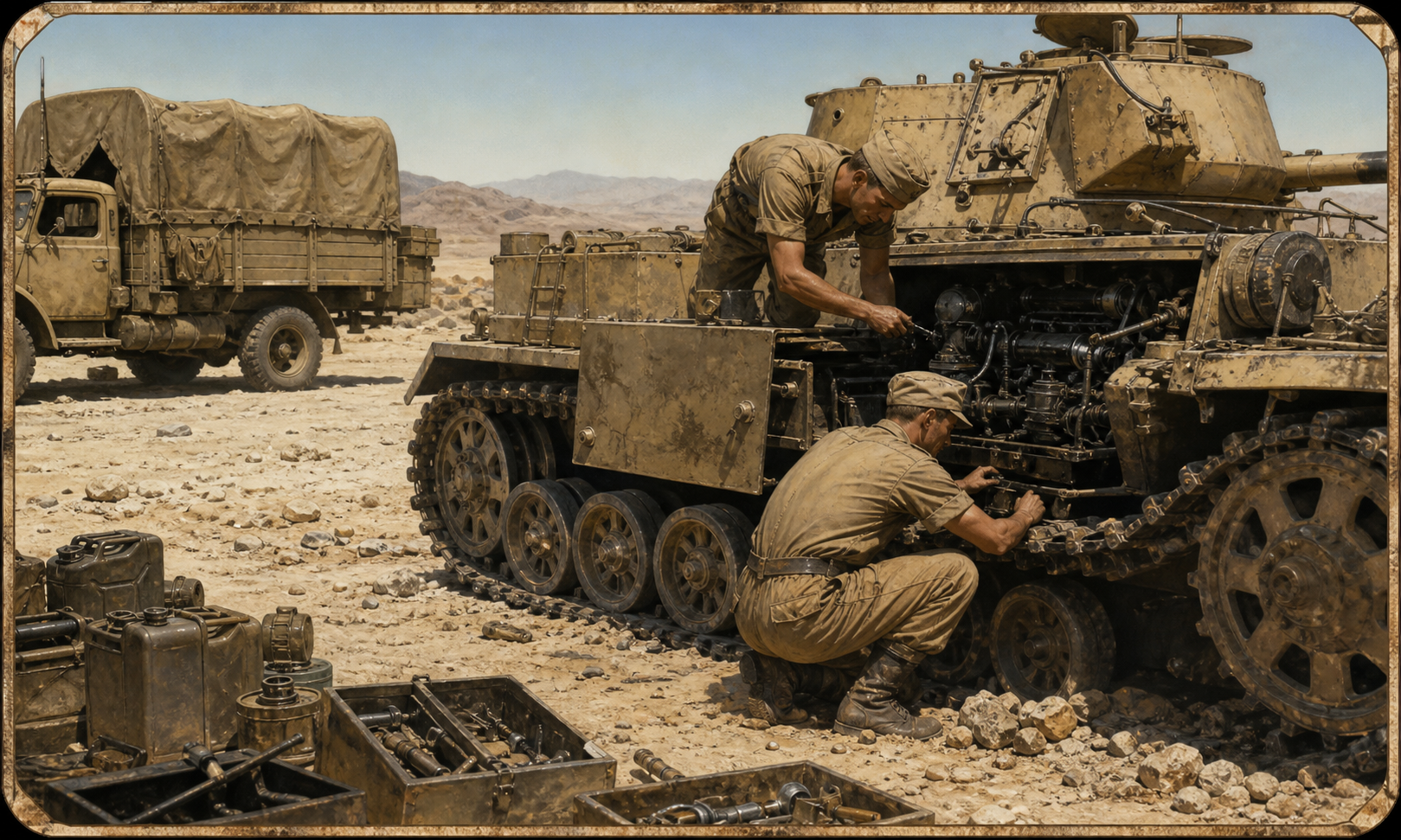 Afrika Korps field repair crew