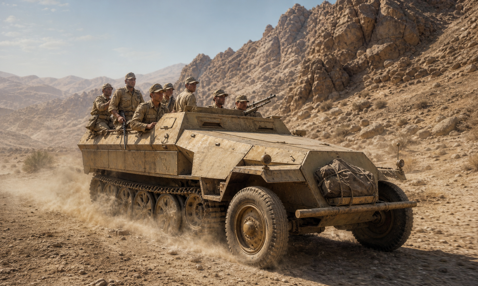 Sd.Kfz. 250 half-track in the desert