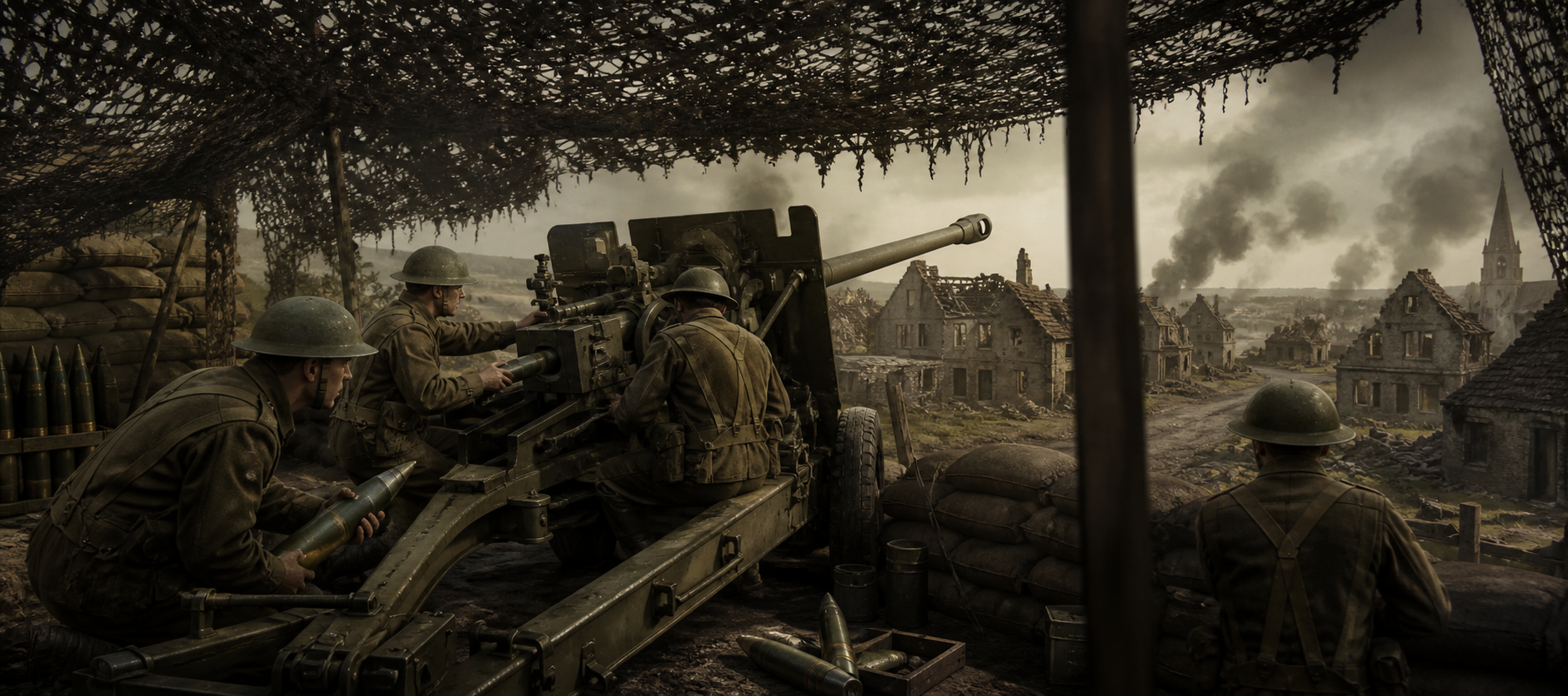 British 17-pounder emplacement