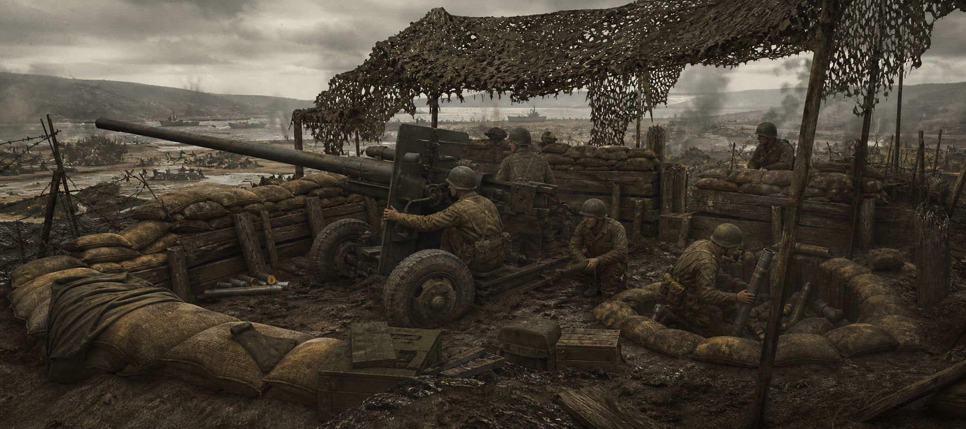 World War II U.S. anti-tank emplacement