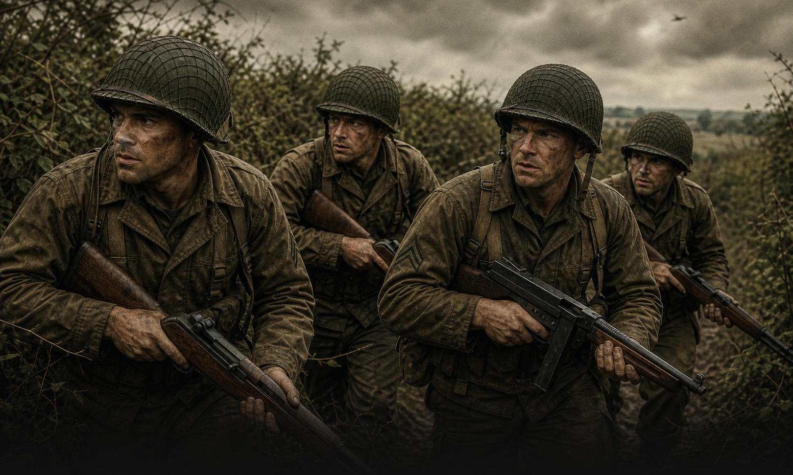 World War II U.S. riflemen squad