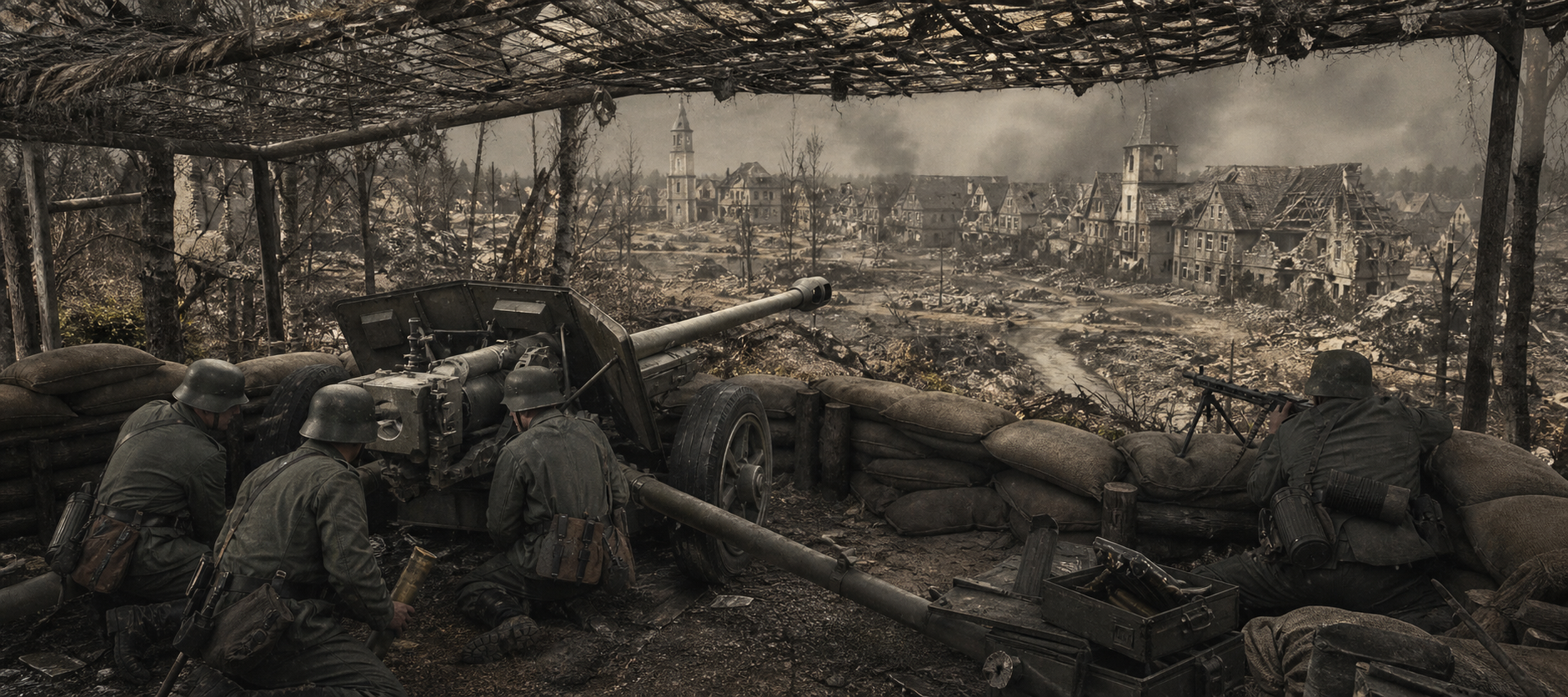 Pak 40 defensive emplacement