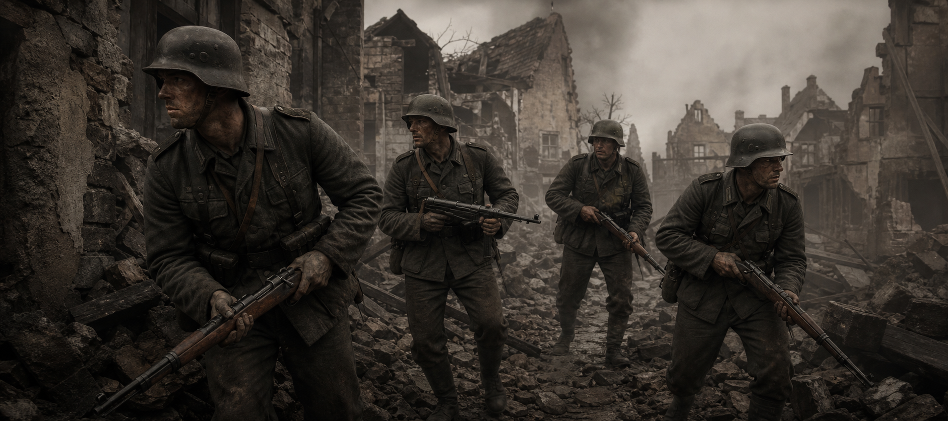 German grenadiers with period weapons
