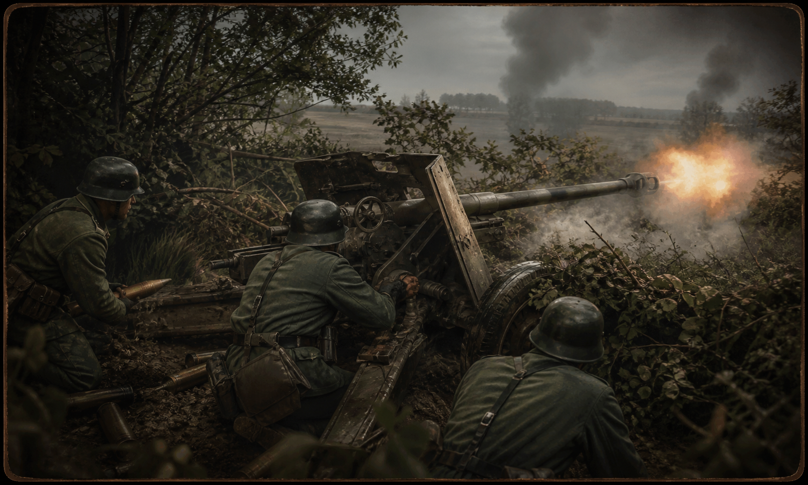 Pak 40 anti-tank gun crew