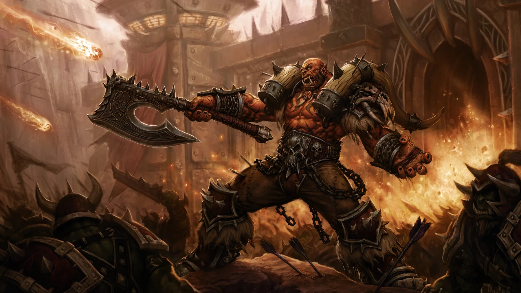 Official Blizzard artwork of Garrosh Hellscream during the Siege of Orgrimmar