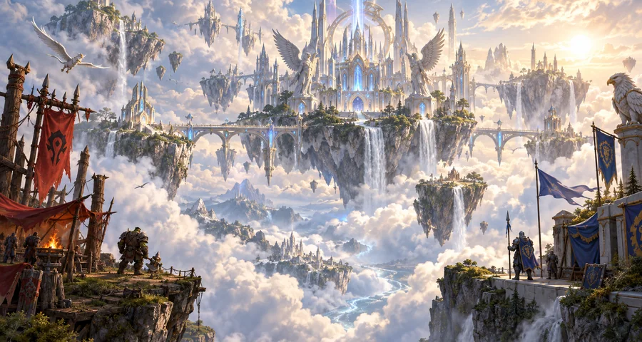 A wide view of a connected Azeroth